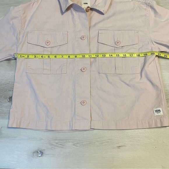 Vans Cropped Boxy Pale Blush Shacket Jacket, Size Medium, Pale Pink - Picture 10 of 11